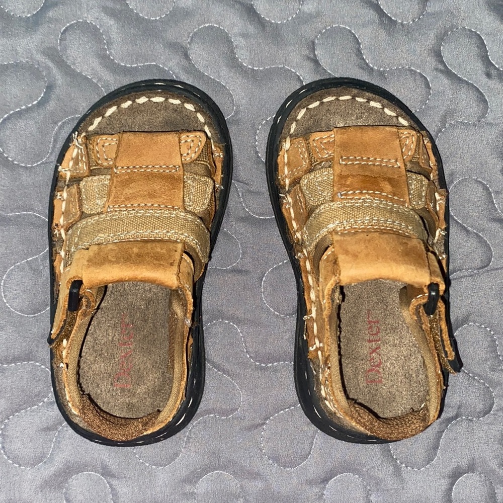 Dexter Little Boy Sandals in light tanish brown